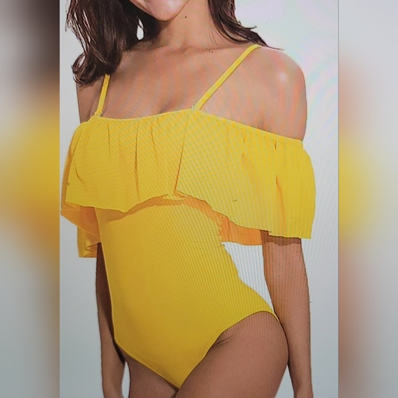 NWT RUFFLE SHOULDER STRAP FLOUNCE Swim Bathing Suit XL - Picture 4 of 13